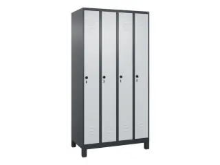 locker,HxBxD 1950x1000x500mm,4vak,vak B 250mm,draaigrendel,voeten - 1
