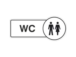 aanwijzingsbord,WC,PVC,om te verlijmen,HxB 130x300mm