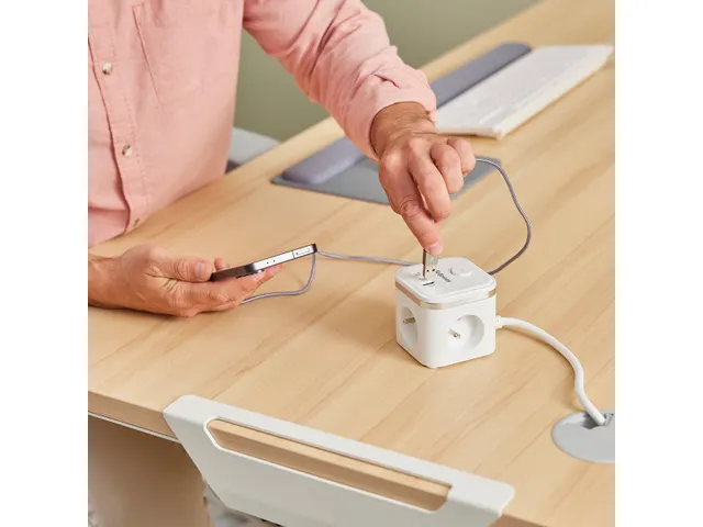 contactdoos Power Cube wit voor België