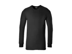Portwest B123 T-shirt met lange mouwen, zwart, maat S, per stuk