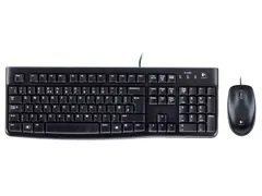 Bedraad Toetsenbord Logitech MK120 QWERTY + Muis zwart