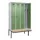 locker met bank,voor scheiding van kleding,HxBxD 2120x1200x815mm,4vak