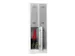dubbeldekse locker,HxBxD 1850x600x500mm,2x2vak.,RAL7035,front RAL6011