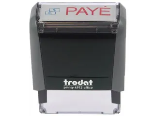 tekststempel Printy Line tekst: PAYE rood blauw - 2