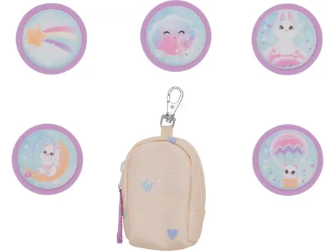 Mini sac Beckmann Yellow Heart jaune incl. 5 boutons Mini sac à dos