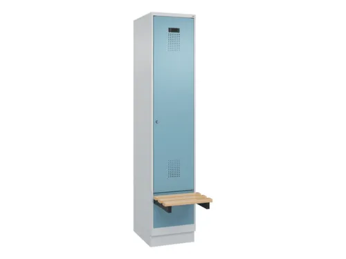 locker met bank,HxBxD 1950x400x815mm,1vak,vak B 400mm,cilinderslot