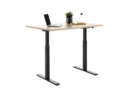 Elektrisch ihv bureau,HxBxD 700-1200x1200x800mm,blad esdoorn
