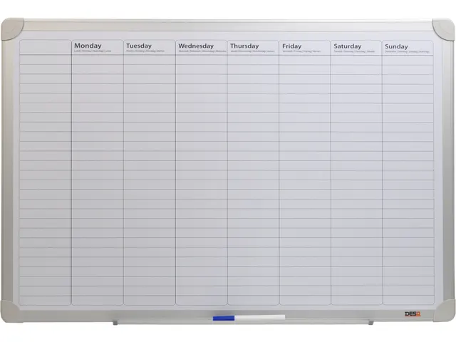 DESQ Whiteboard Weekplanner 60x90cm