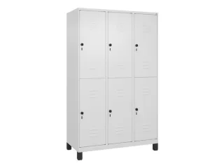 dubbeldekse locker,HxBxD 1950x1200x500mm,3x2vak.,vak B 400mm - 1