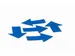 Feuille magnétique Symbole Flèche Bleu 40x60mm