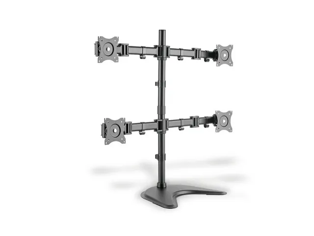 Monitorstandaard 4 Schermen Zwart