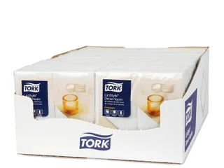 Tork 478145 Premium Linstyle Dinnerservet wit 1/8-vouw 600 Stuks - 3