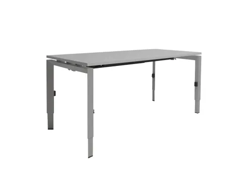 Bureau Linesto N3 hoogte instelbaar 160x80cm Lichtgrijs, poot Alu
