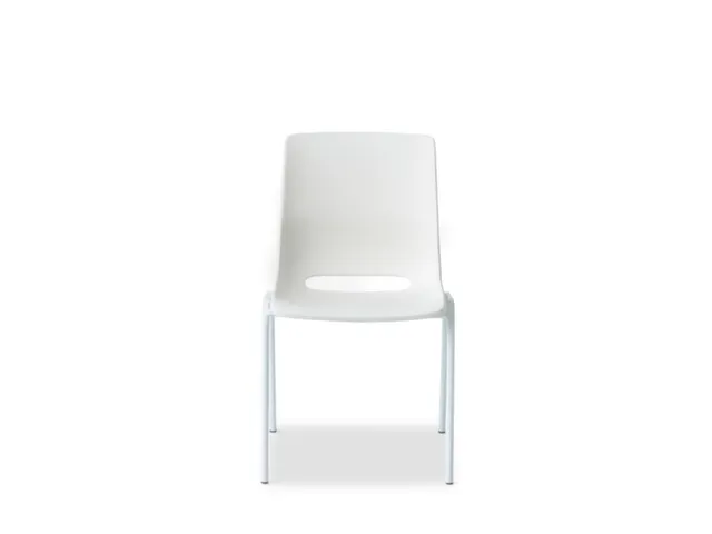 Siège Coque plastique 4 pieds Snow Assise PP vanille
