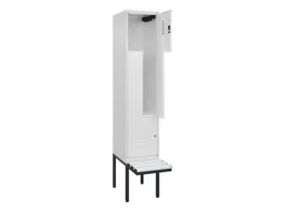 Z-garderobekast,HxBxD 2120x400x815mm,2vak,vak B 400mm,cil.-slot - 2