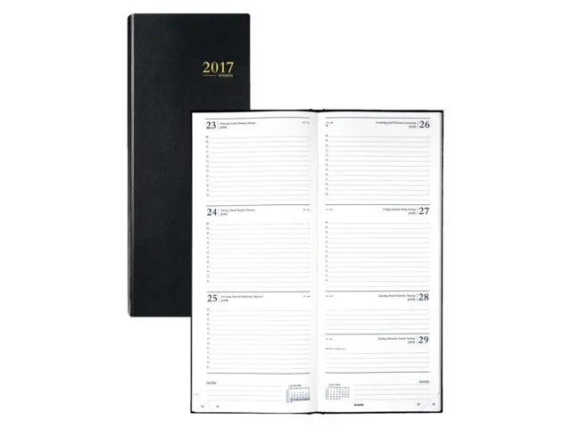 Agenda 2027 Brepols Saturnus Lima 7dagen/2pagina's smal zwart