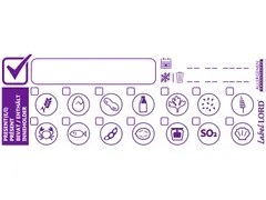 Voedseletiketten 73x39x73mm Aqualabel Allergenen Verzameletiket