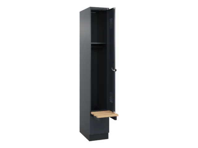 locker met bank,HxBxD 1950x300x815mm,1vak,vak B 300mm,draaigrendel