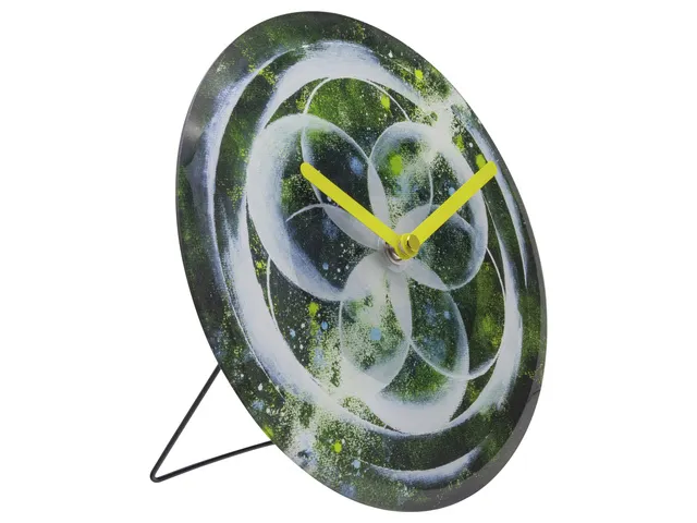 Horloge de Table/Murale 20 cm-Silencieux-Vert-Verre Trempé-NeXtime Co