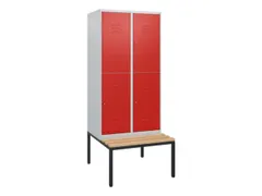 armoire vestiaire avec banc à deux niveaux HxlxP 1950x800x815mm