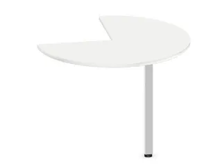aanbouwtafel,i.h.v.,HxØ 720-840x1000mm,driekwartrond,Bl-wit - 1