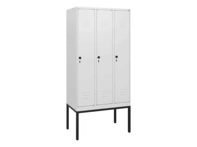 locker,HxBxD 1950x900x500mm,3vak,vak B 300mm,draaigrendel