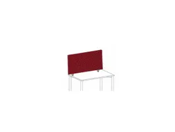 geluidabsorberende tafelscheidingswand,HxB 400x1000mm,wand stof,rood