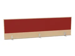 opzetpaneel,v. bureau,aanbouw achter,B 2000mm,NE-esdoorn,BN4011-rood