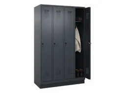 locker,HxBxD 1950x1200x500mm,4vak,vak B 300mm,draaigrendel,sokkel