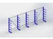 Rayonnage canitlever universel HxlxP 2000x5400x630mm 6bras (pied inclu
