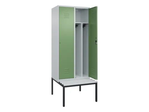 locker voor scheiding van kleding,HxBxD 2120x800x815mm,2vak