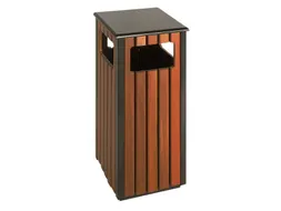 Afvalbak Vepa Bins voor buiten 36 Liter zwart/houtlook