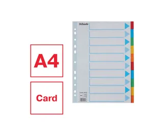 Tabbladen Esselte A4 11-gaats Karton 10-delig Assorti - 4