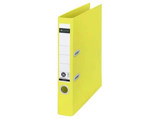 Classeur à levier Leitz 180° Recycle A4 55mm carton jaune