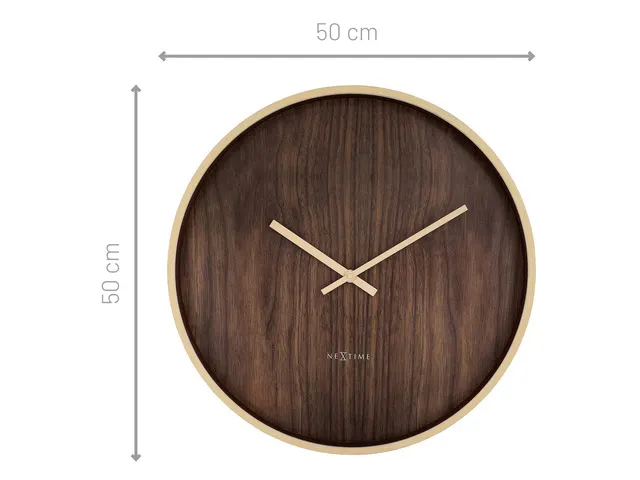 Wandklok NeXtime Oslo Large 50 cm bruin