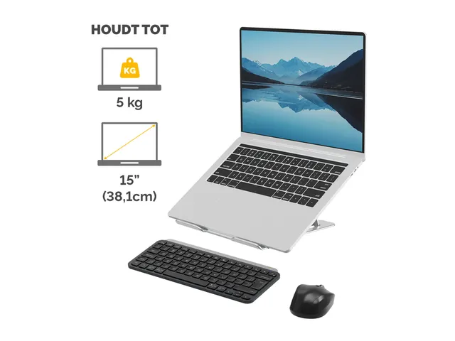Laptopstandaard Fellowes Alumia zilver