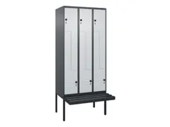 Z-garderobekast,HxBxD 2120x900x815mm,6vak,vak B 300mm,draaigrendel