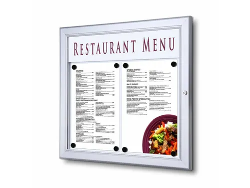 Outdoor Menubord Met Logo Paneel 2xA4 Liggend