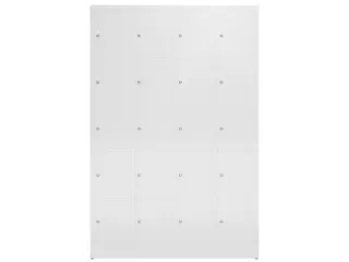 Lockerkast 1800x1185x500mm 4x5 vakken cilinderslot, sokkel, RAL9003 - 2