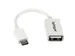 Câble adaptateur Micro USB vers USB Host OTG M/F Blanc 12cm