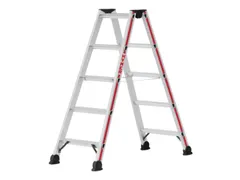 trapladder,beide zijden,2x6treden,Stand H 0,88m,balk L 1,53m,aluminium