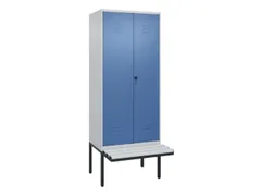 armoire vestiaire noir et blanc HxlxP 2120x800x815mm 2compart.