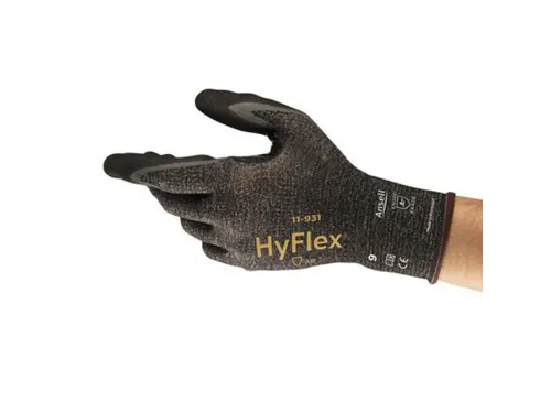 Ansell HyFlex 11-931 snijbestendige handschoenen zwart maat 9 12 paar