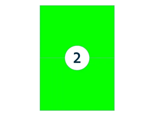 Etiket Rillprint 210x148mm fluorgroen 200 etiketten