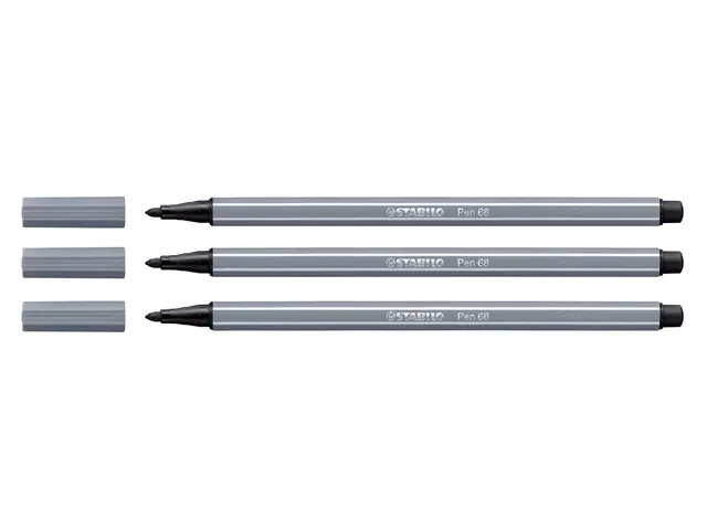 Viltstift STABILO Pen 68/96 medium donkergrijs
