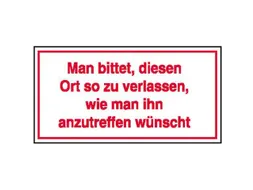 aanwijzingsbord,A.u.b.,PVC,rood/wit,om te verlijmen,HxB 100x200mm