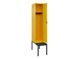 locker met bank,HxBxD 2120x400x815mm,1vak,vak B 400mm,draaigrendel - 1