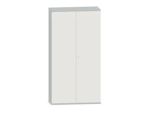 Kantoorkast 1920x1000x430mm Decor Romp Lichtgrijs Decor Front Wit