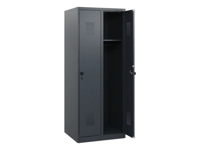 schoollocker,HxBxD 1530x600x500mm,2vak,vak B 300mm,draaigrendel