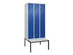 Z-garderobekast,HxBxD 2120x900x815mm,6vak,vak B 300mm,draaigrendel